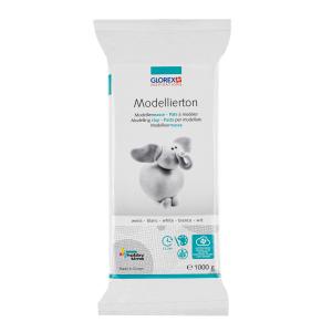 Modellierton, lufthärtend weiss 1 kg