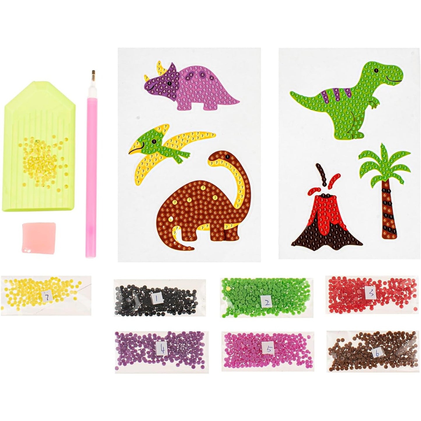 Diamond Painting Stickers Dino