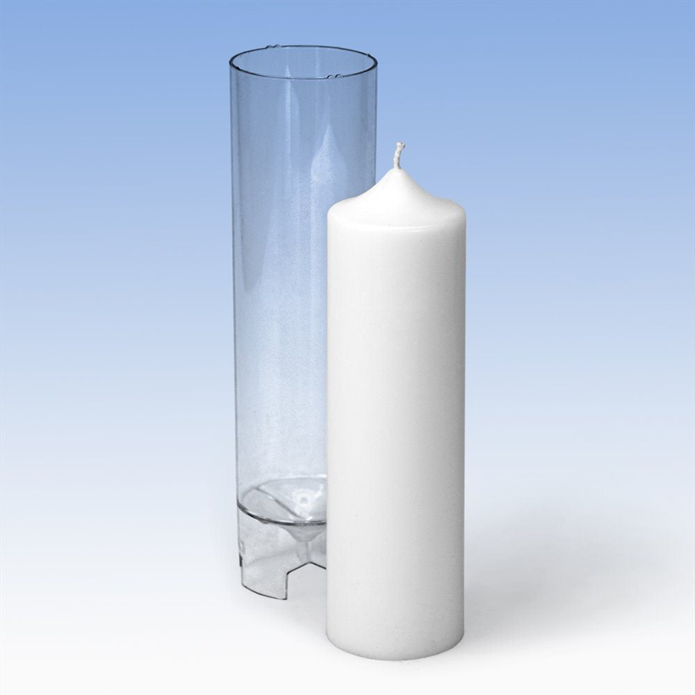 Kerzengießform Zylinder mit Glockenspitze 6,0 x 20 cm
