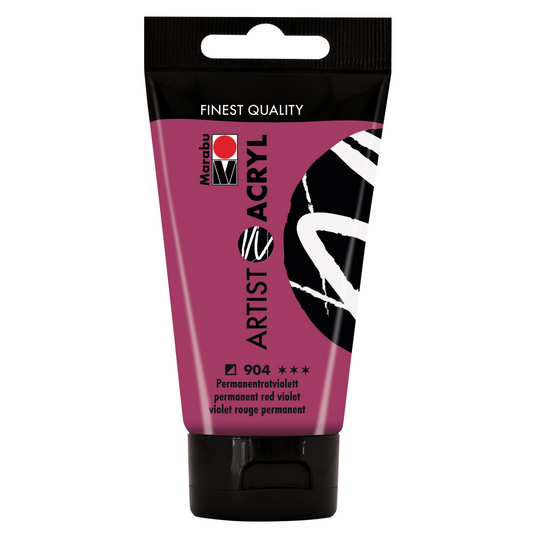 Marabu Artist Acryl, Permanentrotviolett 904, 75 ml