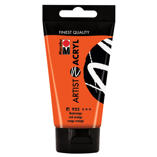 Marabu Artist Acryl, Rotorange 922, 75 ml