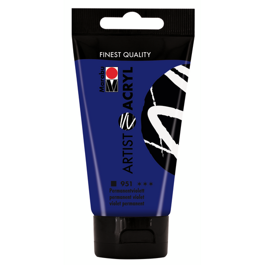 Marabu Artist Acryl, Permanentviolett 951, 75 ml