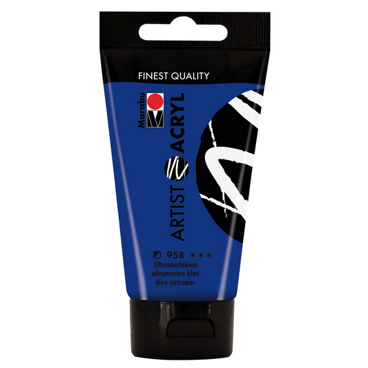 Marabu Artist Acryl, Ultramarinblau 958, 75 ml