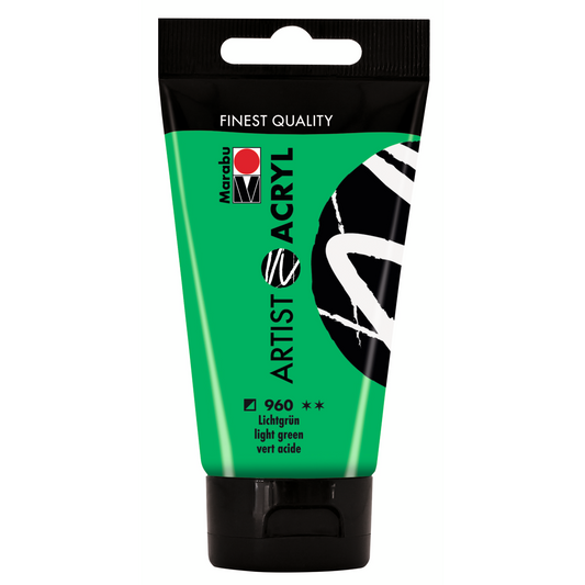 Marabu Artist Acryl, Lichtgrün 960, 75 ml
