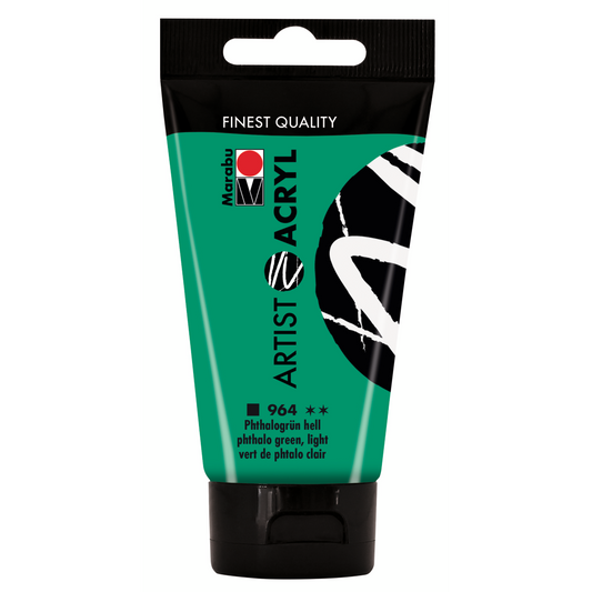 Marabu Artist Acryl, Phthalogrün hell 964, 75 ml