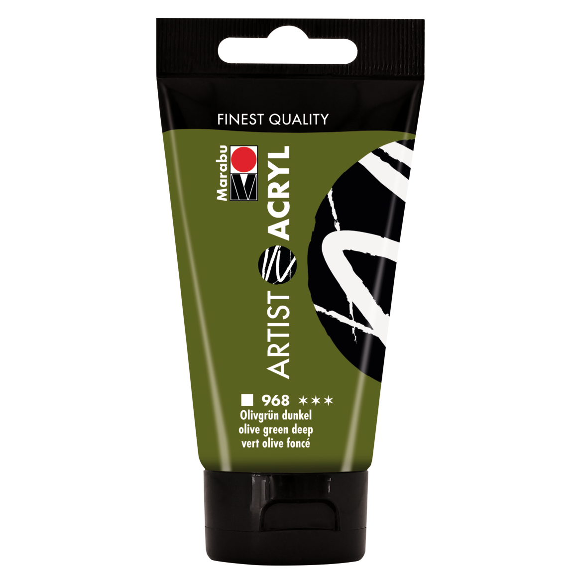 Marabu Artist Acryl, Olivgrün dunkel 968, 75 ml