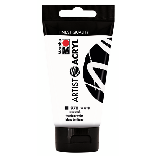 Marabu Artist Acryl, Titanweiß 970, 75 ml