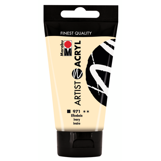 Marabu Artist Acryl, Elfenbein 971, 75 ml