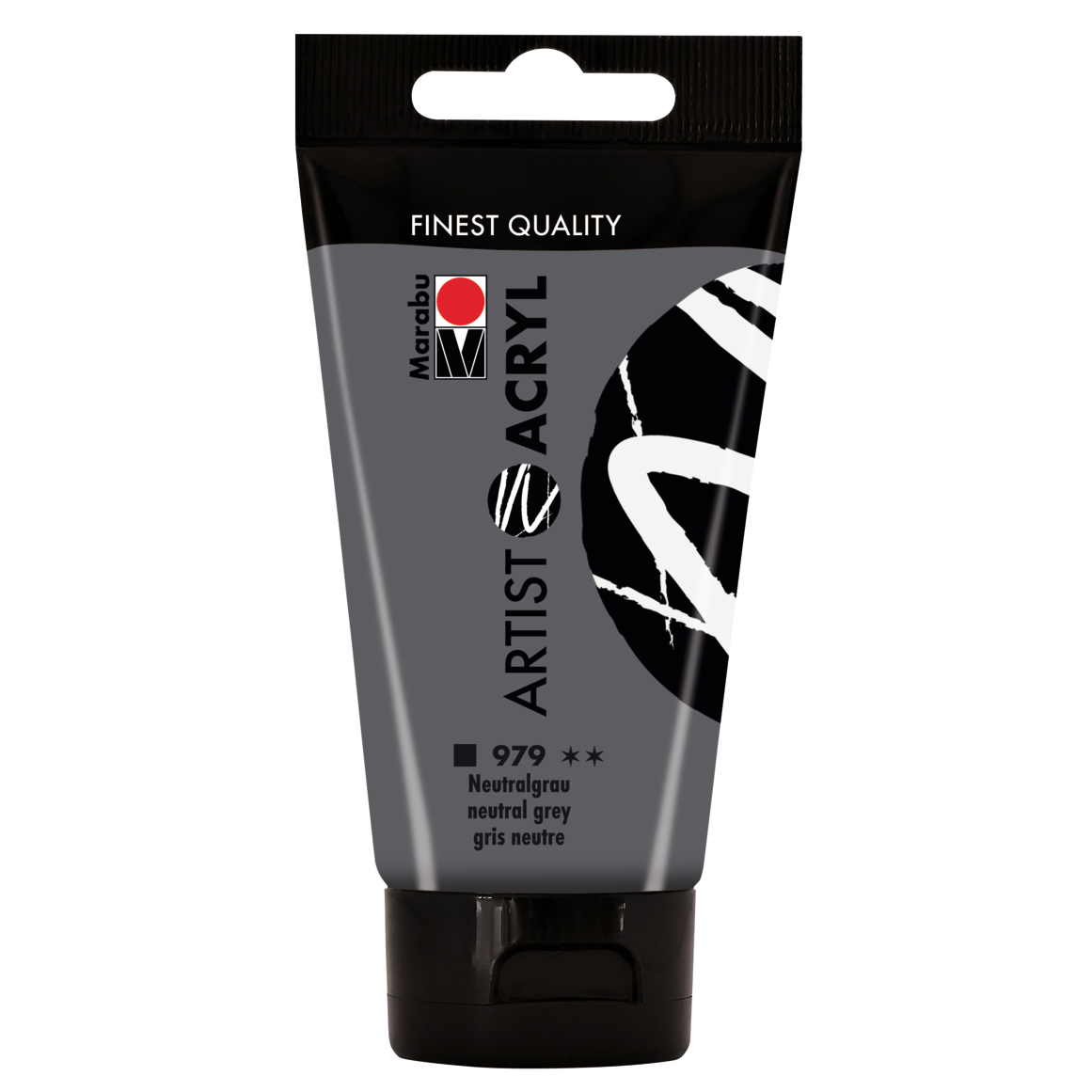 Marabu Artist Acryl, Neutralgrau 979, 75 ml
