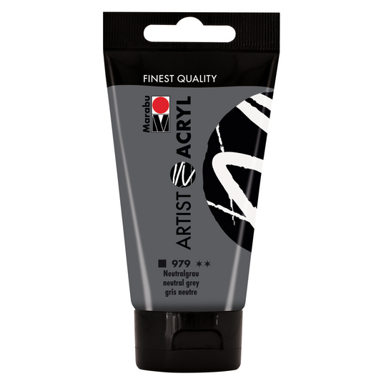Marabu Artist Acryl, Neutralgrau 979, 75 ml