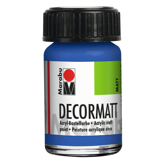 Marabu Decormatt Acryl, Mittelblau 052, 15 ml