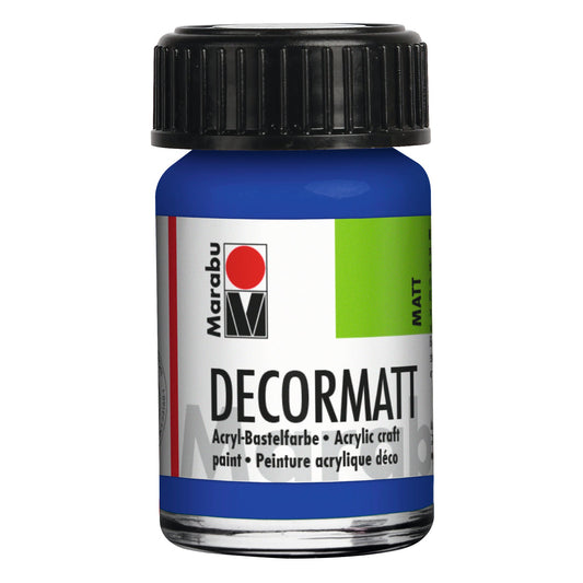 Marabu Decormatt Acryl, Ultramarinblau dunkel 055, 15 ml