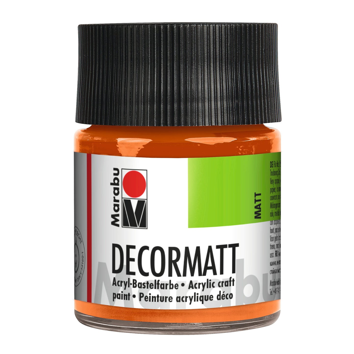 Marabu Decormatt Acryl, Orange 013, 50 ml