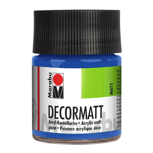 Marabu Decormatt Acryl, Mittelblau 052, 50 ml