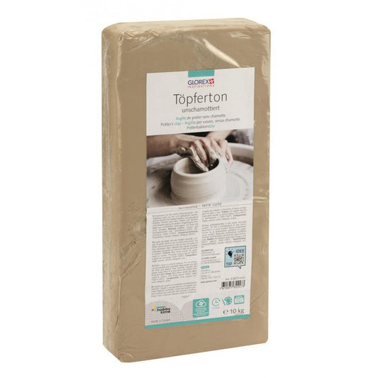Töpferton 10 kg weiss unschamottiert