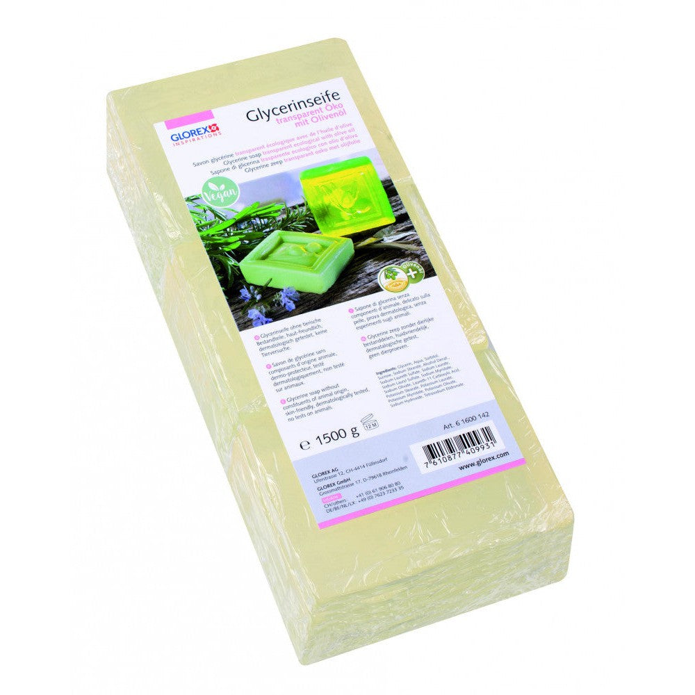 Glycerin-Seife Öko 1500g mit Olivenöl transparent