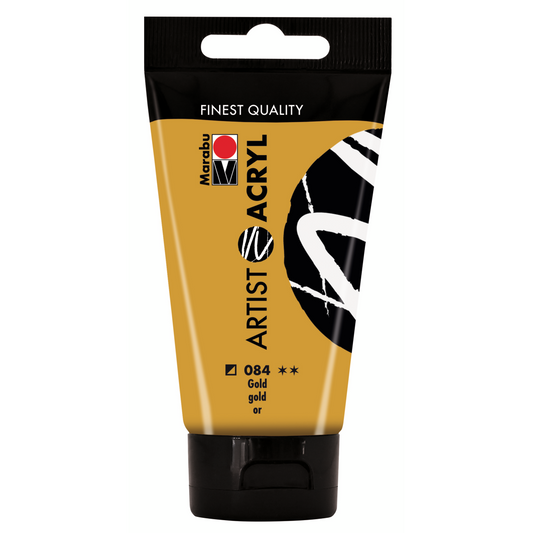 Marabu Artist Acryl, Gold 084, 75 ml