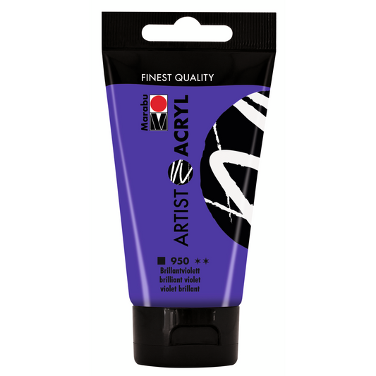 Marabu Artist Acryl, Brillantviolett 950, 75 ml