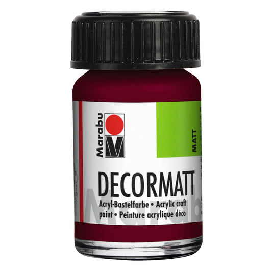 Marabu Decormatt Acryl, Bordeaux 034, 15 ml