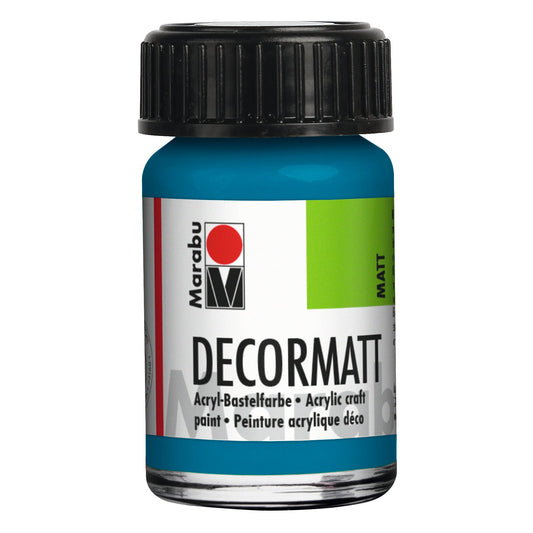 Marabu Decormatt Acryl, Cyan 056, 15 ml