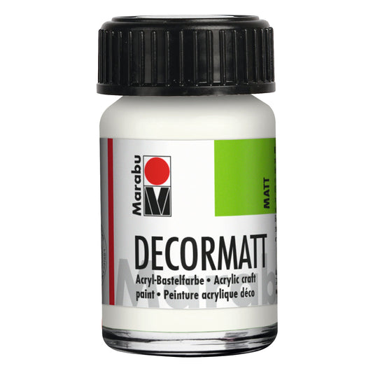 Marabu Decormatt Acryl, Weiß 070, 15 ml