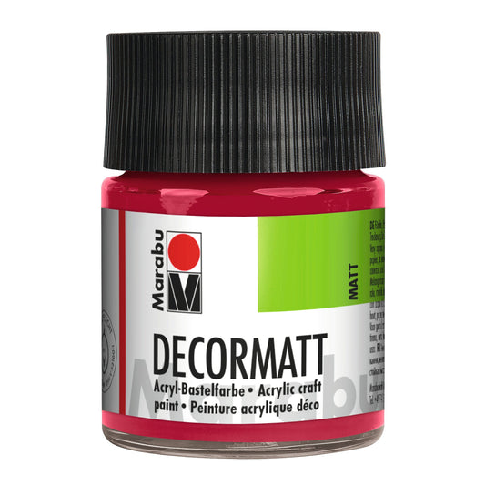 Marabu Decormatt Acryl, Karminrot 032, 50 ml