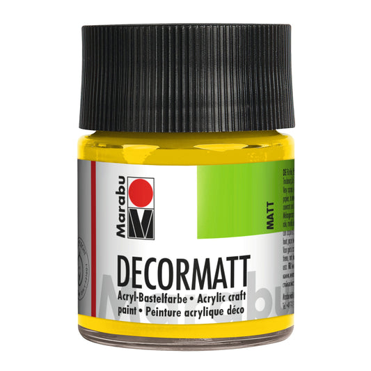 Marabu Decormatt Acryl, Gelb 019, 50 ml