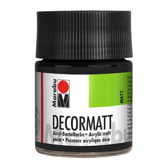 Marabu Decormatt Acryl, Schwarz 073, 50 ml