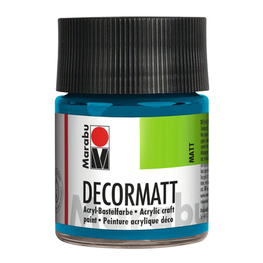 Marabu Decormatt Acryl, Cyan 056, 50 ml