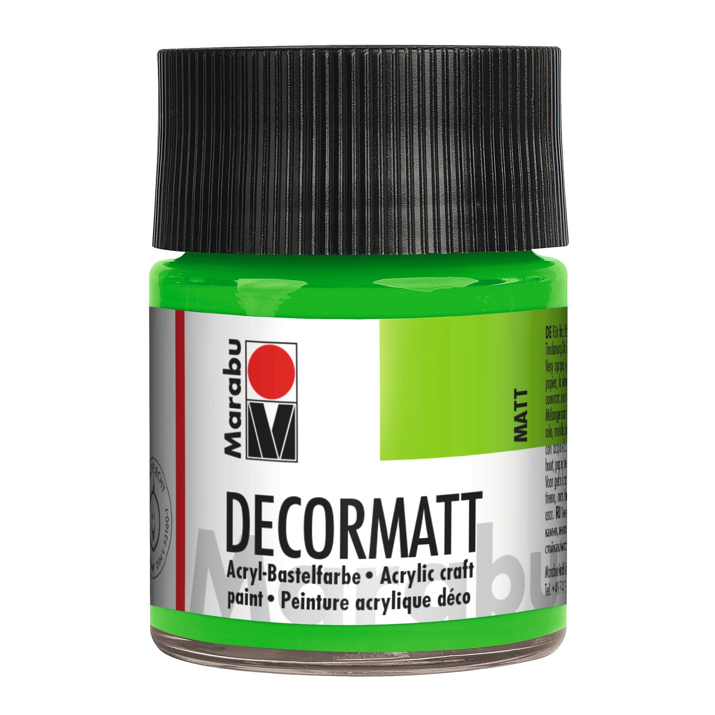 Marabu Decormatt Acryl, Gelbgrün 066, 50 ml